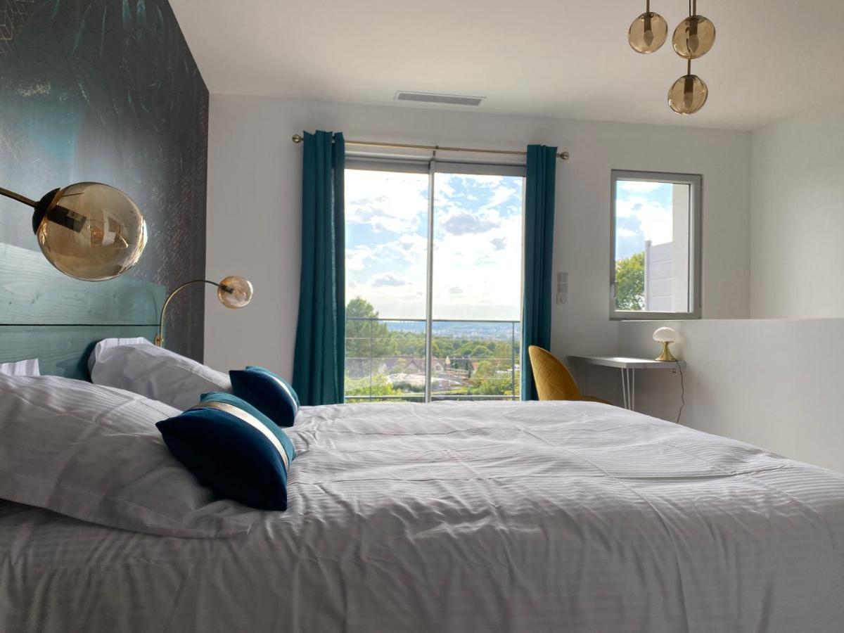 La Villa Perchee Calme, Sauna, Parking Prive Saint-Prix Kültér fotó