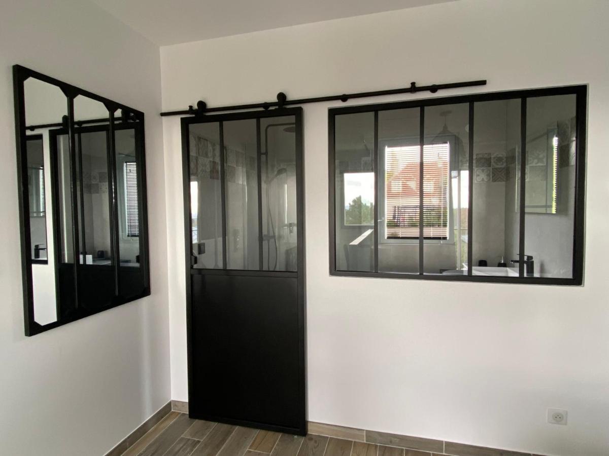 La Villa Perchee Calme, Sauna, Parking Prive Saint-Prix Kültér fotó