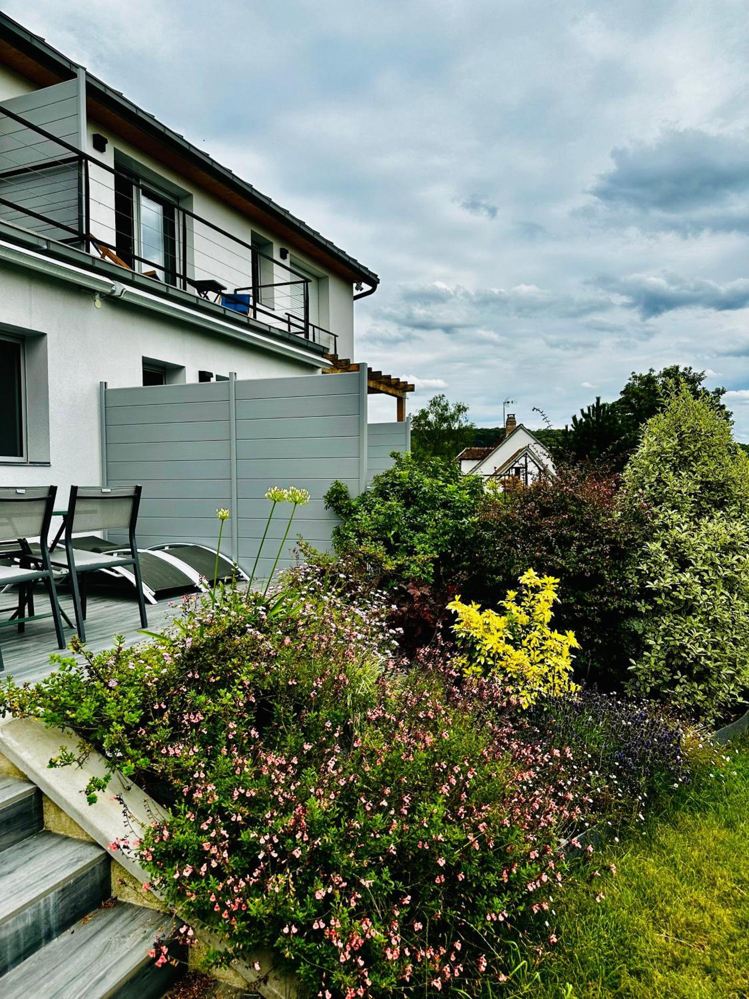 La Villa Perchee Calme, Sauna, Parking Prive Saint-Prix Kültér fotó